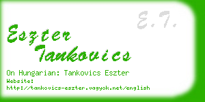 eszter tankovics business card